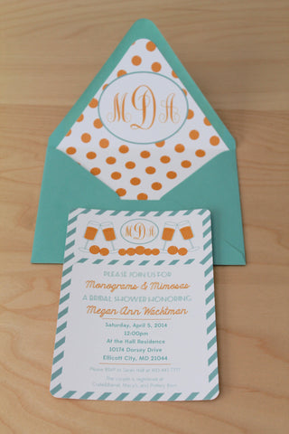 Monograms and Mimosas Invitation Set